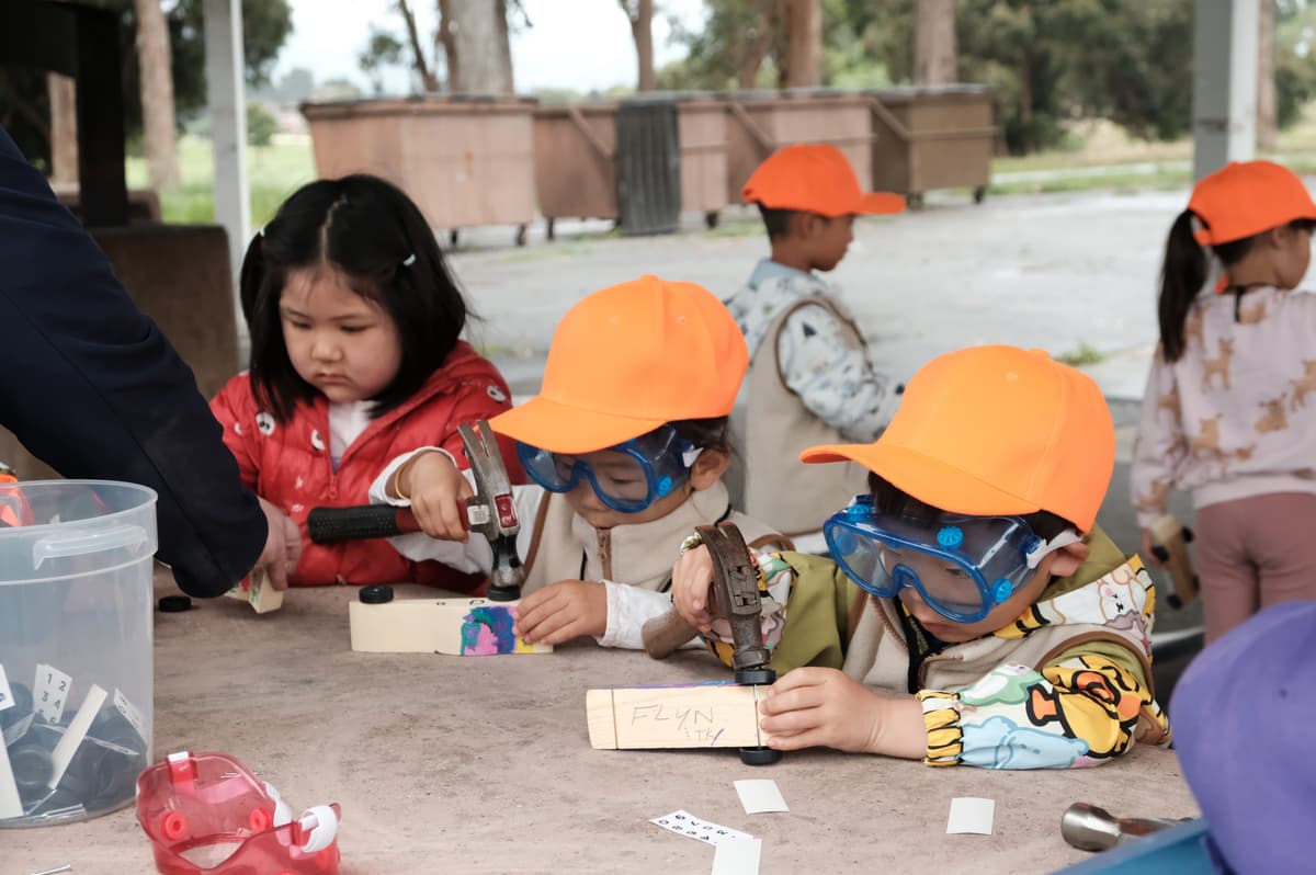 Students on a scouting outdoor activity